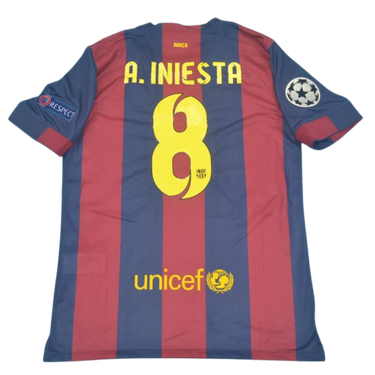 Camisa Retrô Barcelona Home 14/15 "A. Iniesta" Nº 8