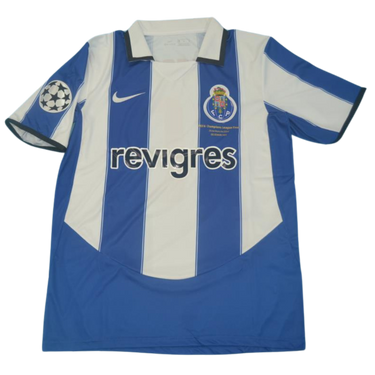 Camisa Retrô Porto Home UCL Final 03/04 "Deco" Nº 10