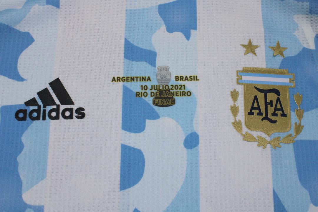 Camisa Retrô Argentina Home Final Camisa Retrô American Cup Versão 20/21 "Messi" N°.10