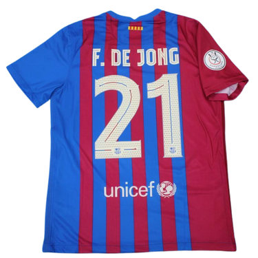 Camisa Retrô Barcelona Spain Supercopa 21/22 "F. De Jong" Nº 21