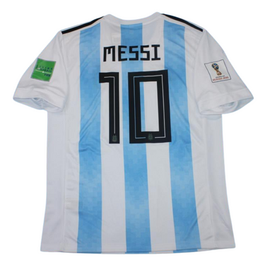 Camisa Retrô Argentina Home Copa do Mundo Versão 2018 "Messi" N°.10