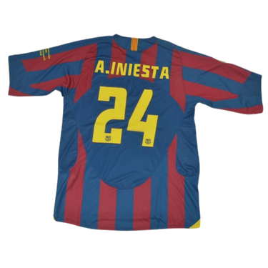 Camisa Retrô Barcelona Home 2006 "A. Iniesta" Nº 24