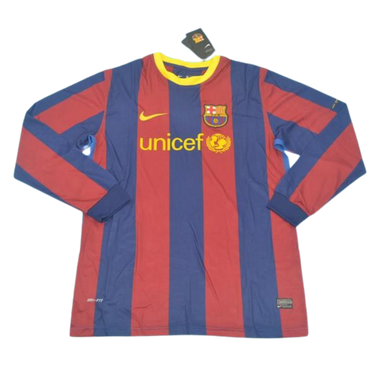 Camisa Barcelona Manga Longa 10/11 - Versão Retrô "David Villa" Nº 7