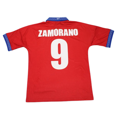 Camisa Retrô União Chile Home WC Versão 1998 "Zamorano" N°9