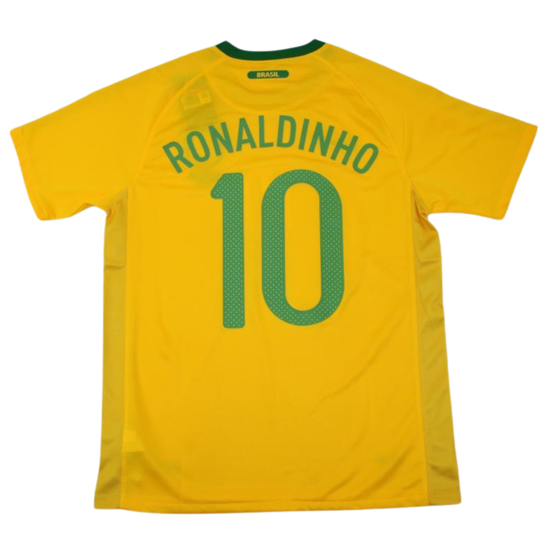 Camisa Retrô Brasil Home 2010 "Ronaldinho" N°.10