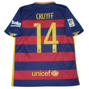 Camisa Retrô Barcelona Home 15/16 "Cruyff" Nº 14