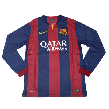 Camisa Barcelona Manga Longa Home 14/15 - Versão Retrô