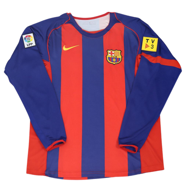 Camisa Barcelona Manga Longa 06/07 - Versão Retrô "Ronaldinho" Nº 10