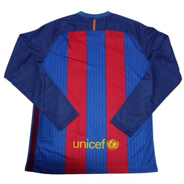 Camisa Barcelona Manga Longa Home 16/17 - Versão Retrô