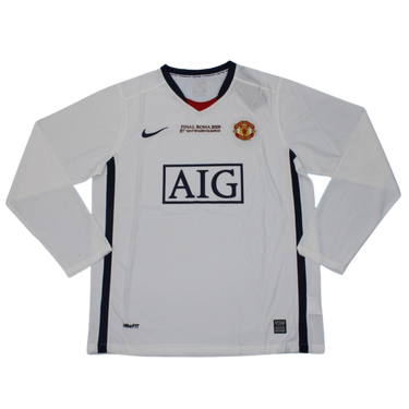 Camisa Manchester United Manga Longa Final Roma 2009 - Versão Retrô