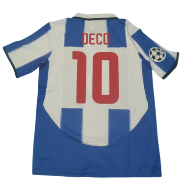 Camisa Retrô Porto Home UCL Final 03/04 "Deco" Nº 10