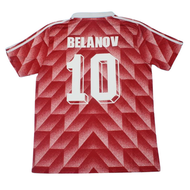 Camisa Retrô União Soviétiva Euro Home 1988 "Belanov" N°.10
