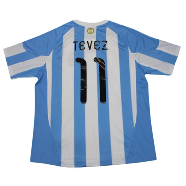 Camisa Retrô Argentina Home 2010 "Tevez" N°.11