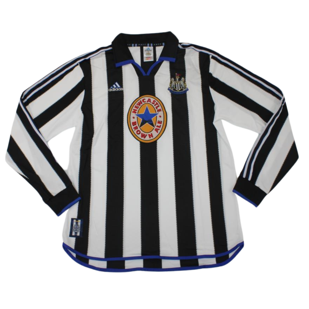 Camisa Retrô New Castle Home Manga Longaa 99/00 "Shearer" Nº 9