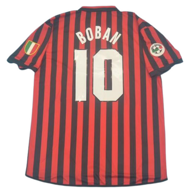 Camisa Retrô Milan Home centenário 99/00 "Boban" N°.10