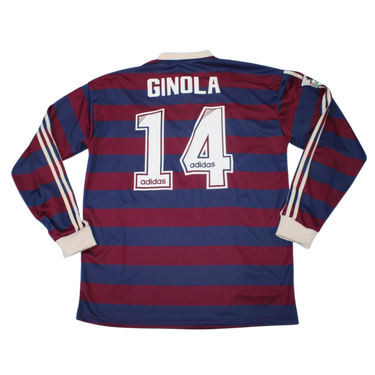 Camisa Newcastle United Manga Longa 95/96 - Versão Retrô "Ginola" Nº 14