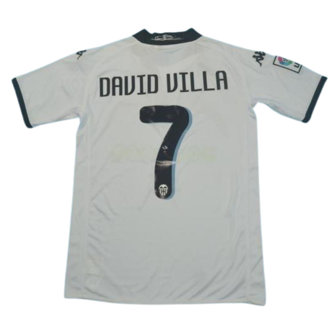 Camisa Retrô Valencia Home  2009 "David Villa" Nº 7