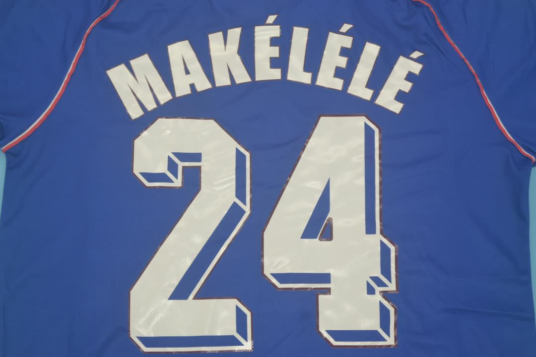 Camisa Retrô França Home Copa do Mundo Versão 1998 "Makélélé" N°24