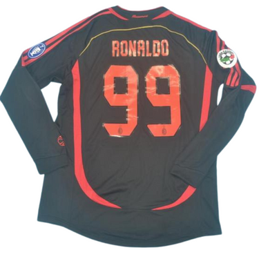 Camisa Milan Manga Longa 06/07 - Versão Retrô "Ronaldo" Nº 99