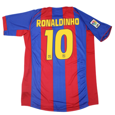 Camisa Retrô Barcelona Home 04/05 "Ronaldinho" Nº 10