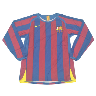 Camisa Barcelona Manga Longa Home 05/06 - Versão Retrô