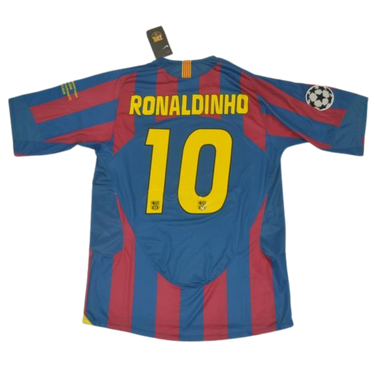 Camisa Retrô Barcelona Home 2006 "Ronaldinho" Nº 10
