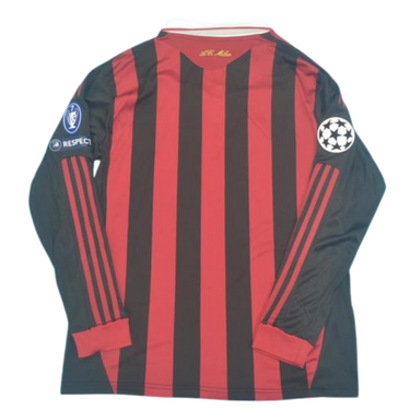 Camisa Milan Manga Longa Home 09/10 - Versão Retrô