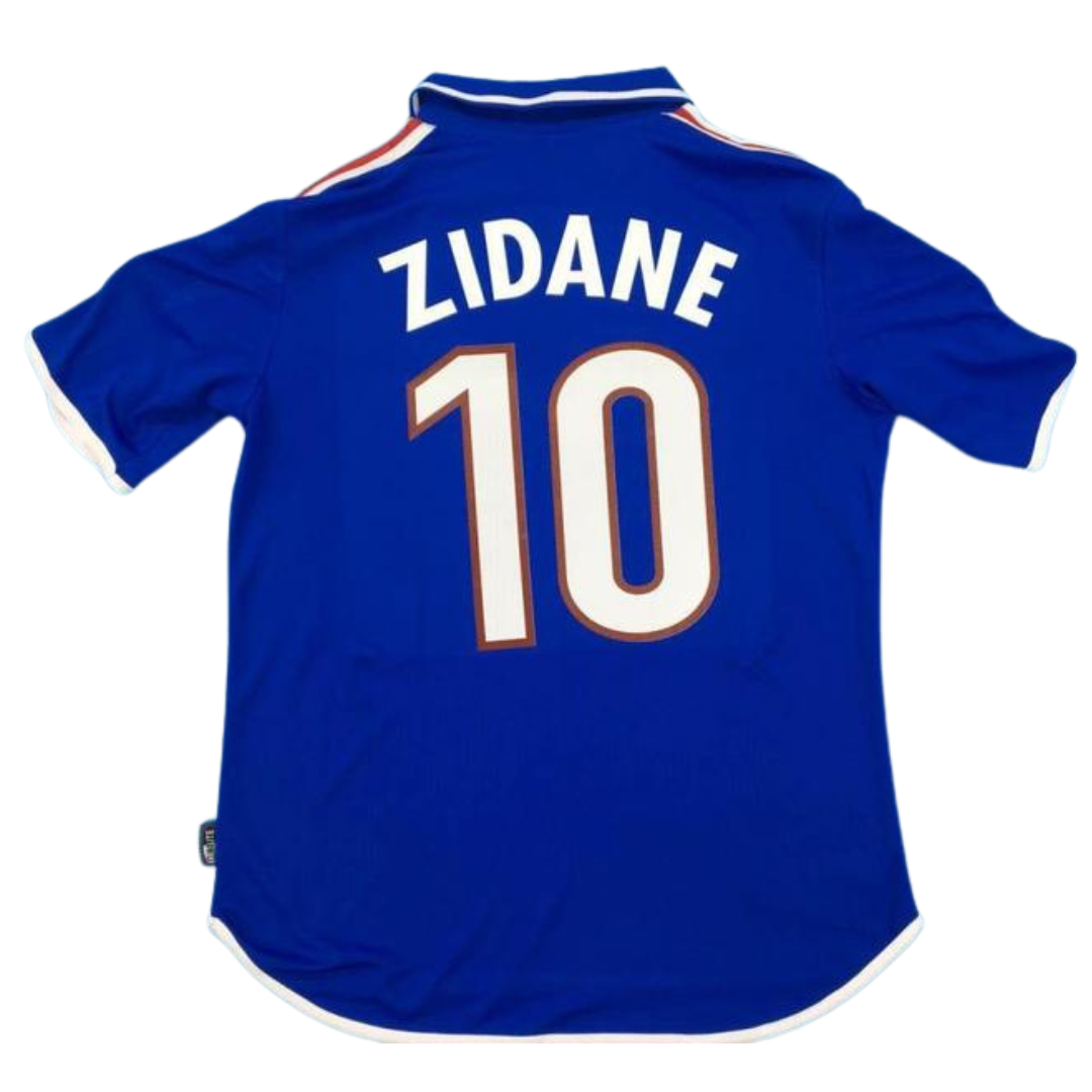 Camisa Retrô França Home Final Versão UEFA Europameisterschaft 2000 "Zidane" N°10
