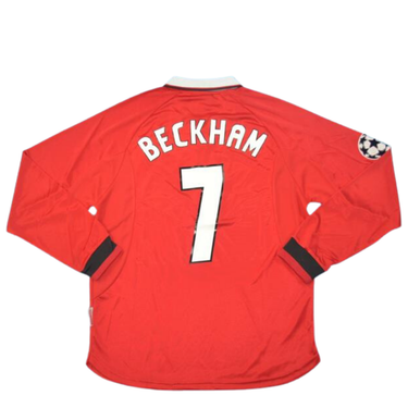 Camisa Manchester United Manga Longa 1999 - Versão Retrô "Beckham" Nº 7