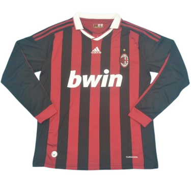 Camisa Milan Manga Longa Home 09/10 - Versão Retrô