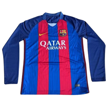 Camisa Barcelona Manga Longa Home 16/17 - Versão Retrô