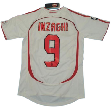 Camisa Retrô Milan Away UCL Finale Versão 2007 "Inzaghi" N°.9