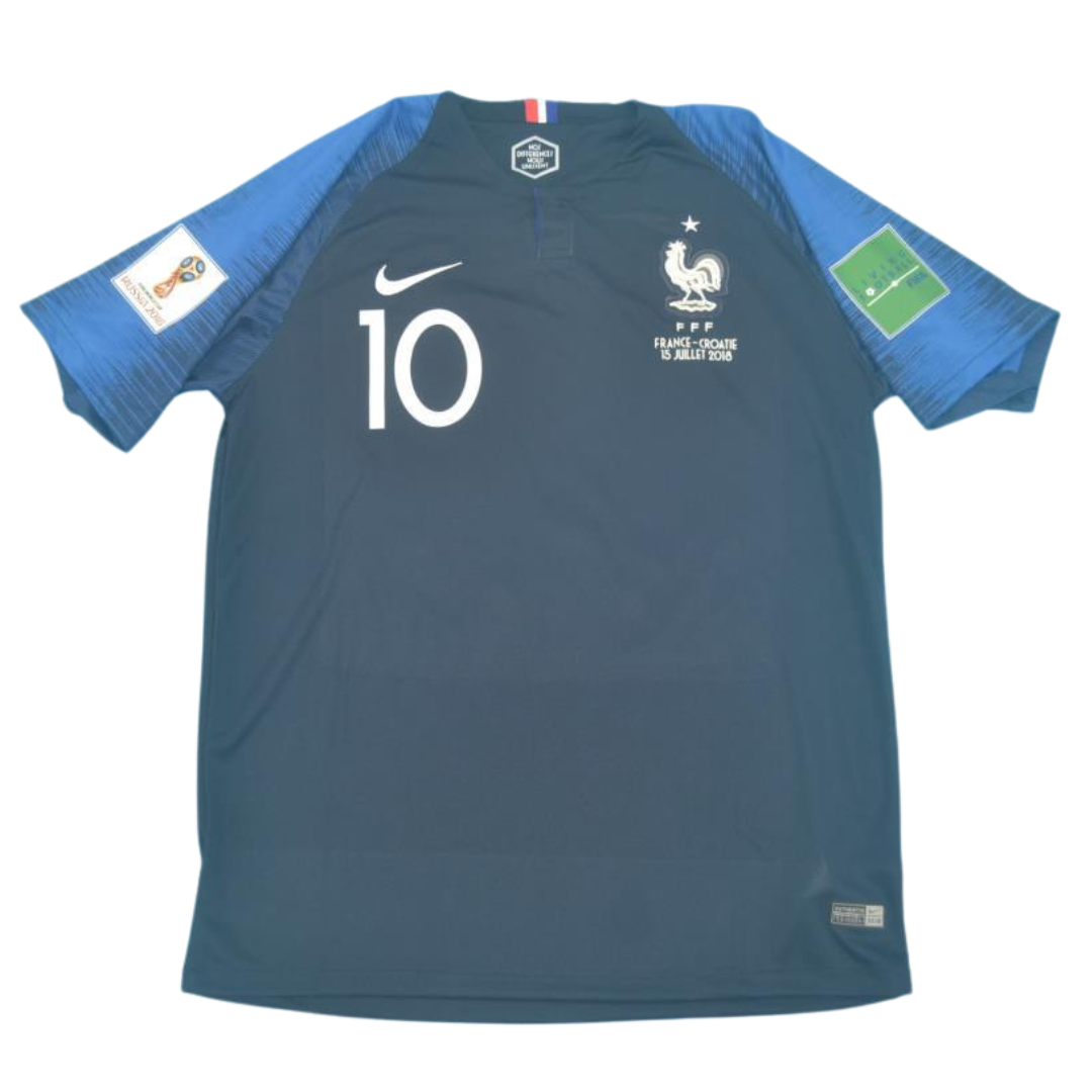Camisa Retrô França Home Copa do Mundo Versão 2018 "Mbappe" N°. 10