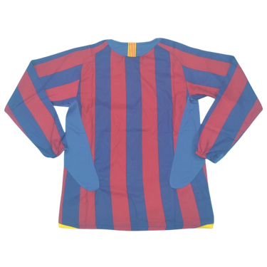Camisa Barcelona Manga Longa Home 05/06 - Versão Retrô