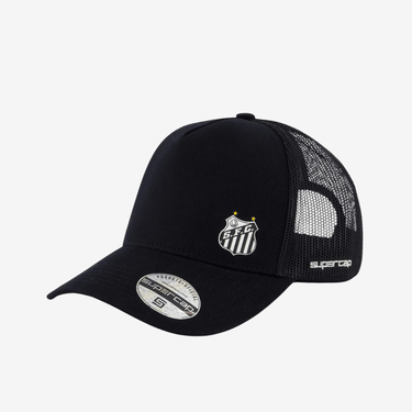 Boné Santos Trucker Preto e Branco