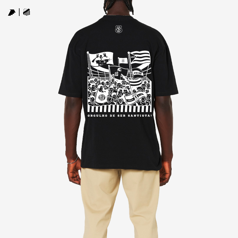 Camisa Santos - Orgulho Santista Oversized Preta