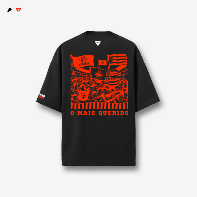 Camisa São Paulo O Mais Querido Oversized Preta
