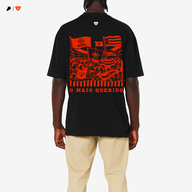 Camisa São Paulo O Mais Querido Oversized Preta