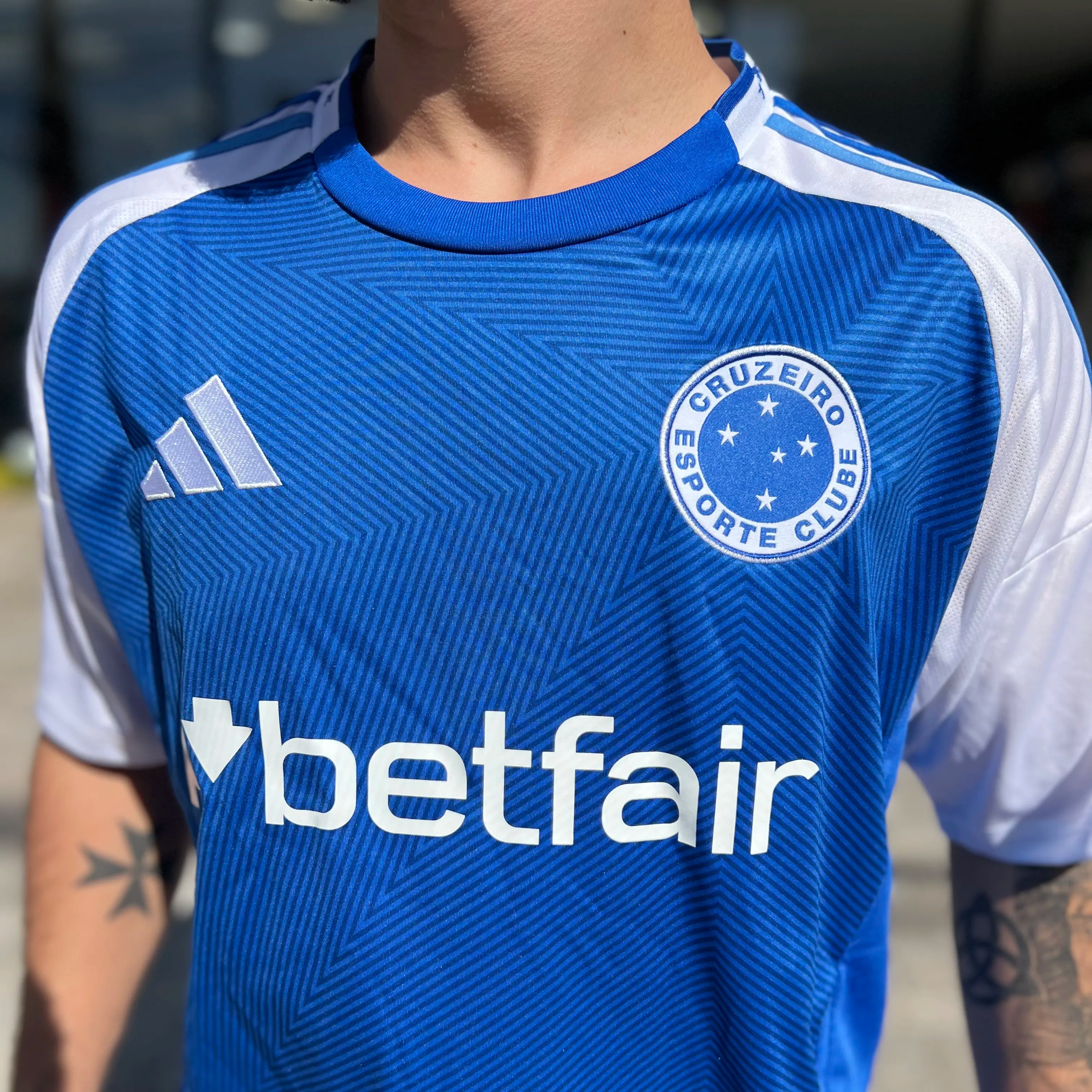 Camisa adidas Cruzeiro 2025/26 I Com Patrocínios