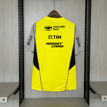 Camisa do Flamengo Treino 24/25 Amarela (Com patrocinio)