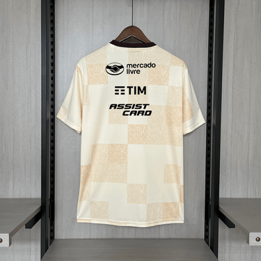 Camisa Flamengo 24/25 Adidas Pre Jogo Masculina - Bege (Com patrocinios)