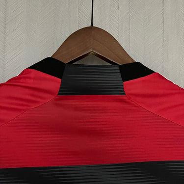 Camisa Flamengo I 23/24 s/n° Torcedor Adidas Masculina - Vermelho+Preto